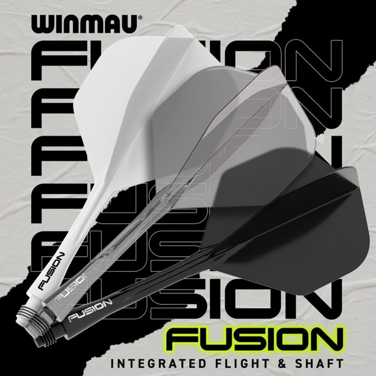 Fusion Integrated Flight & Shaft Solid Black Intermediate